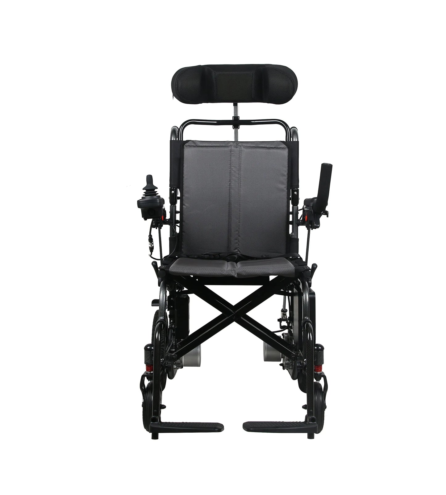 Electric Wheelchair with Reclining Backrest & Adjustable Headrest