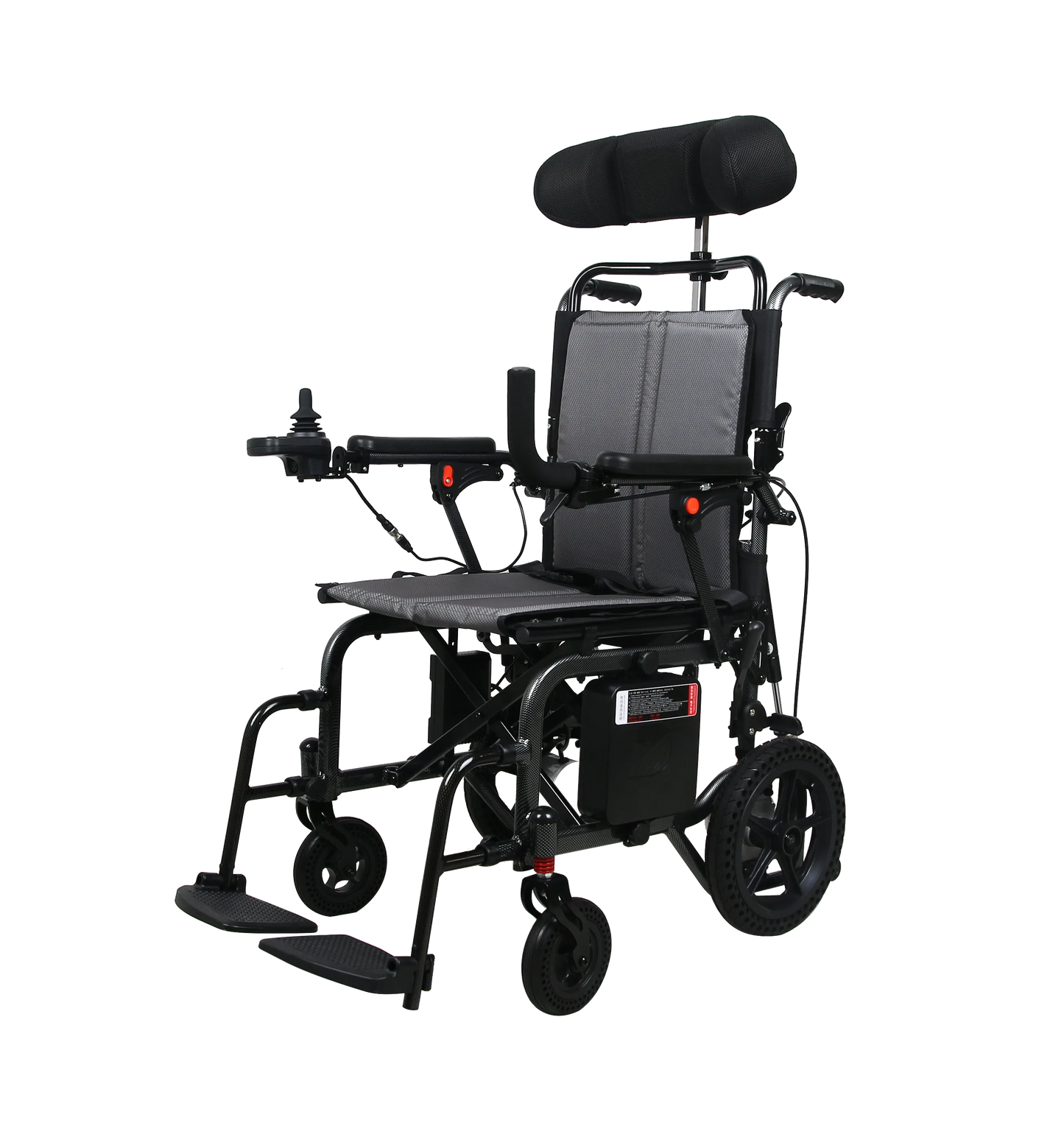 Electric Wheelchair with Reclining Backrest & Adjustable Headrest