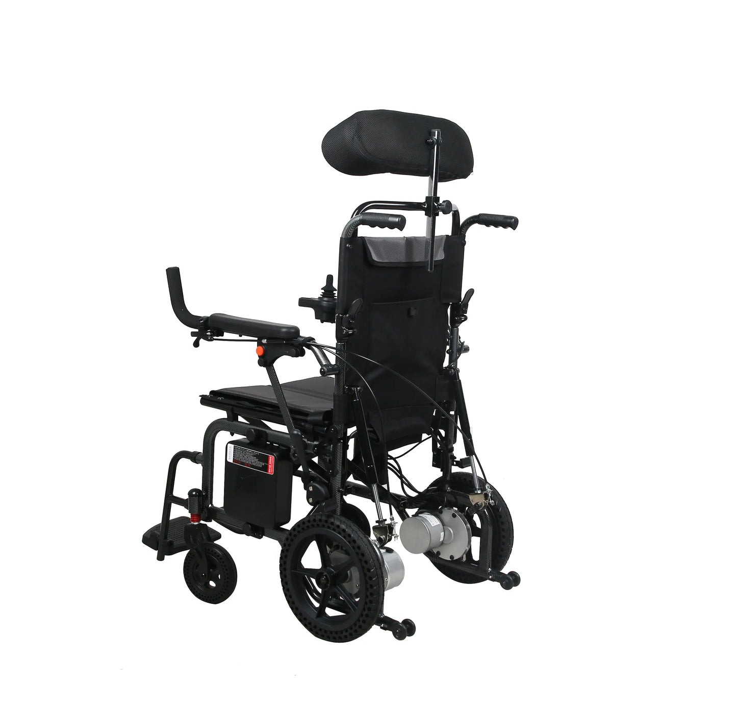 Electric Wheelchair with Reclining Backrest & Adjustable Headrest