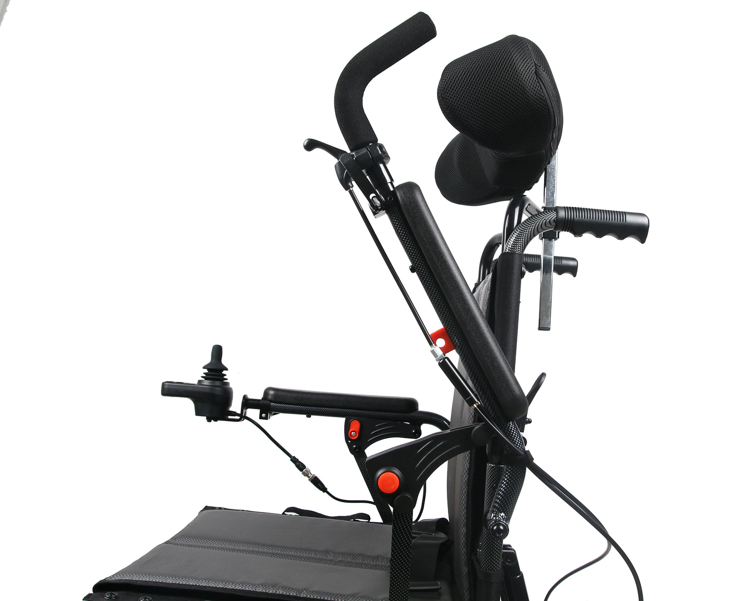 Electric Wheelchair with Reclining Backrest & Adjustable Headrest
