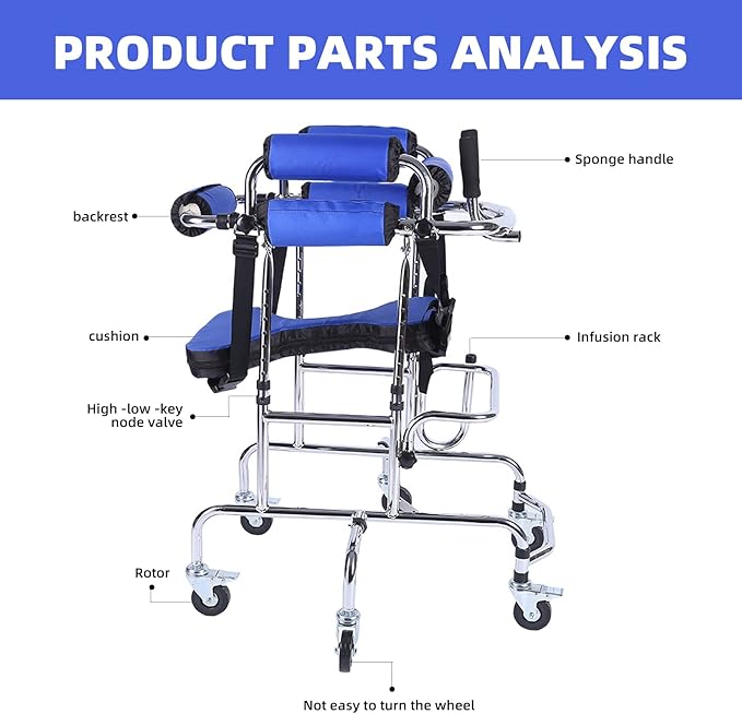 Child Standing Rollator Walker with Seat For Kids & Children