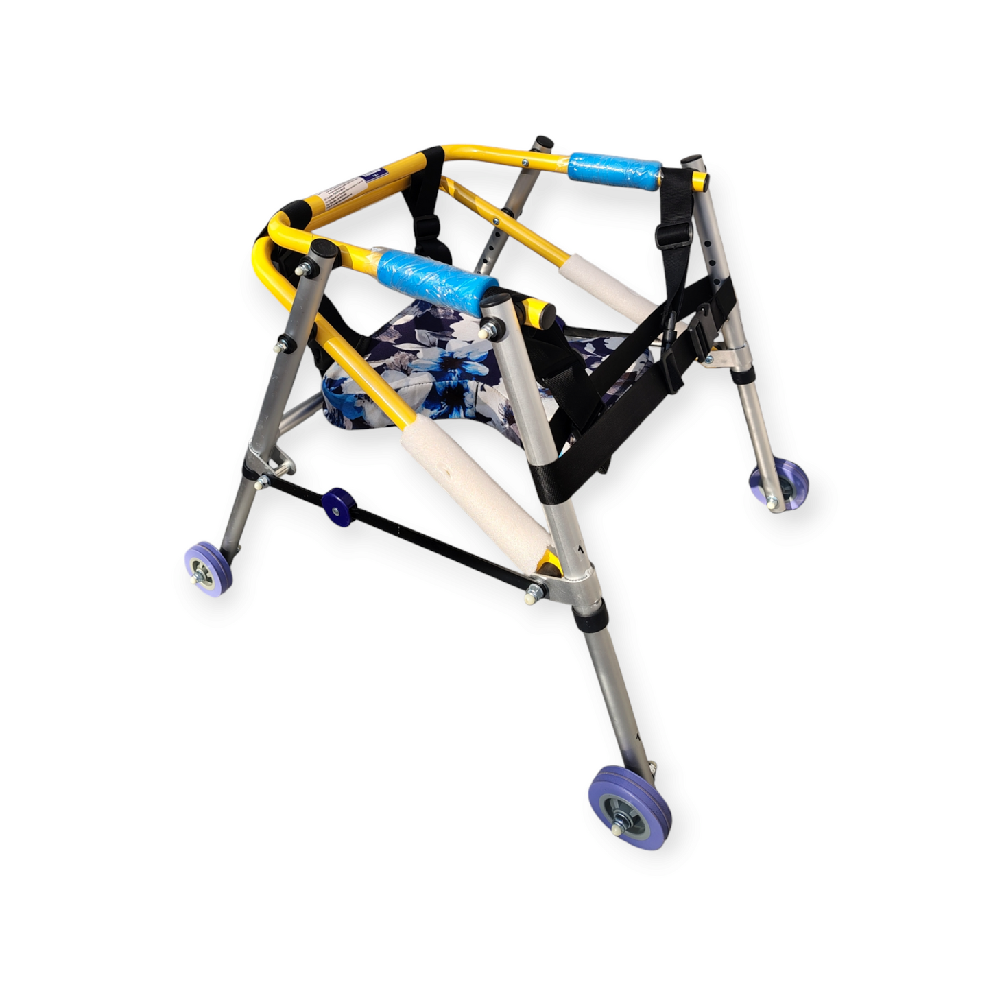 Mobility Kart Light Weight Height Adjustable CP Child Pediatric Walker with Comfortable Seat Yellow