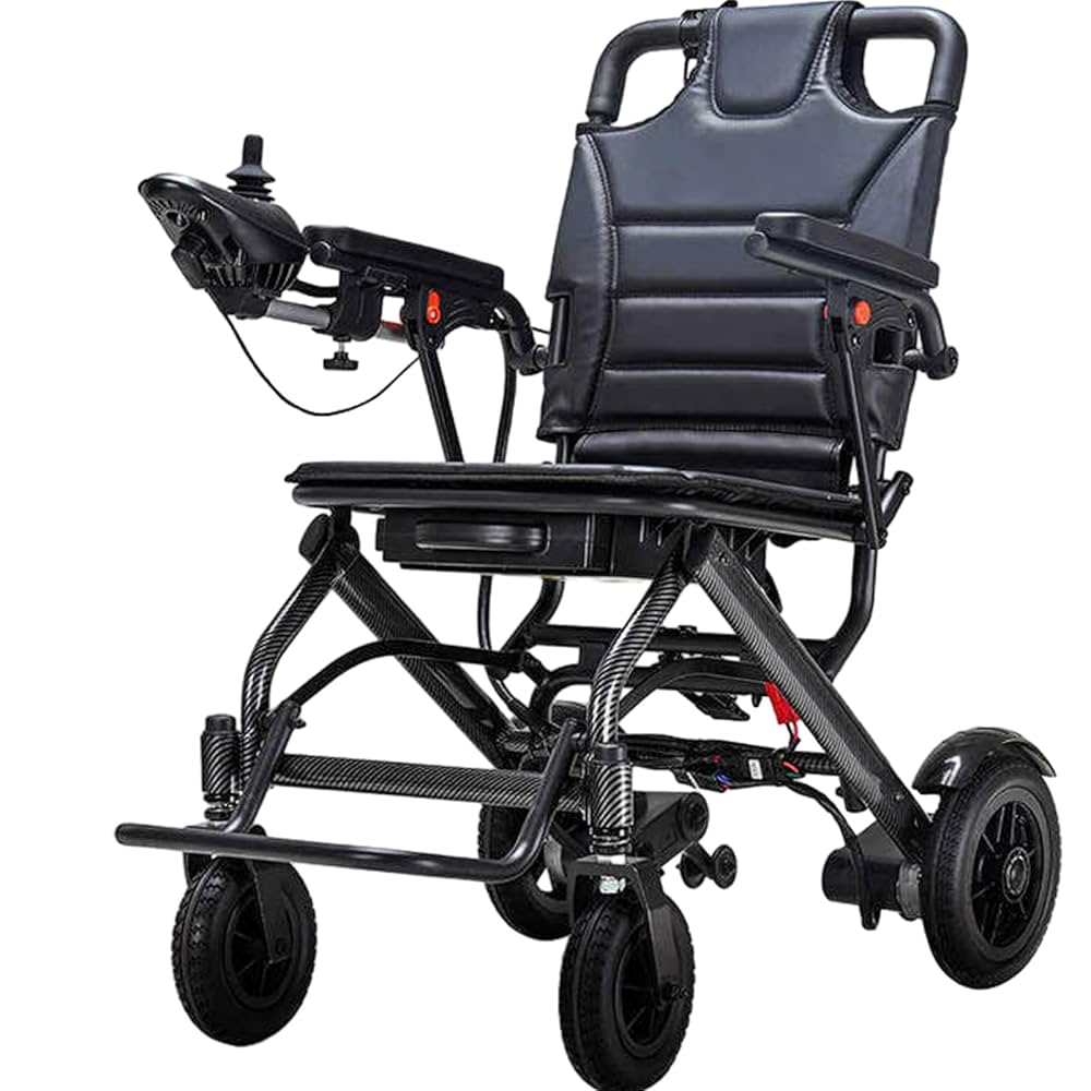Lightest 16KG Compact Foldable Easy to Carry Electric Wheelchair with Wireless Remote