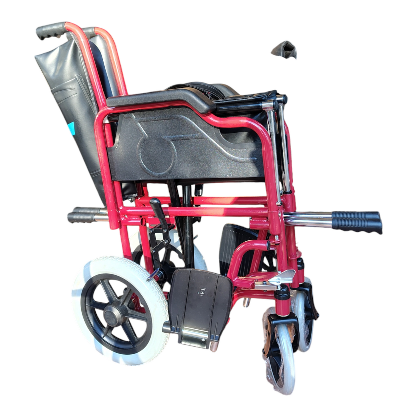 Premium Imported Light Weight Foldable Doli Wheelchair with Lifting Rod Detachable Armrest & Footrest