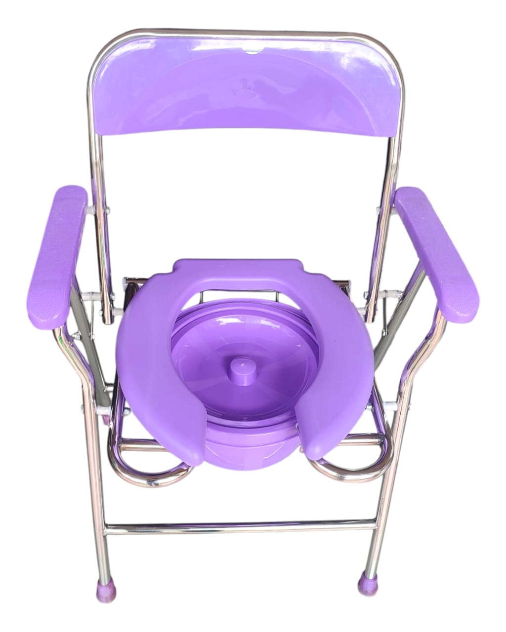 Stainless Steel SS Cut Seat Commode Chair with Bucket