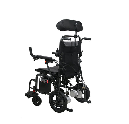 Electric Wheelchair with Reclining Backrest & Adjustable Headrest