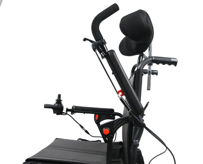 Electric Wheelchair with Reclining Backrest & Adjustable Headrest