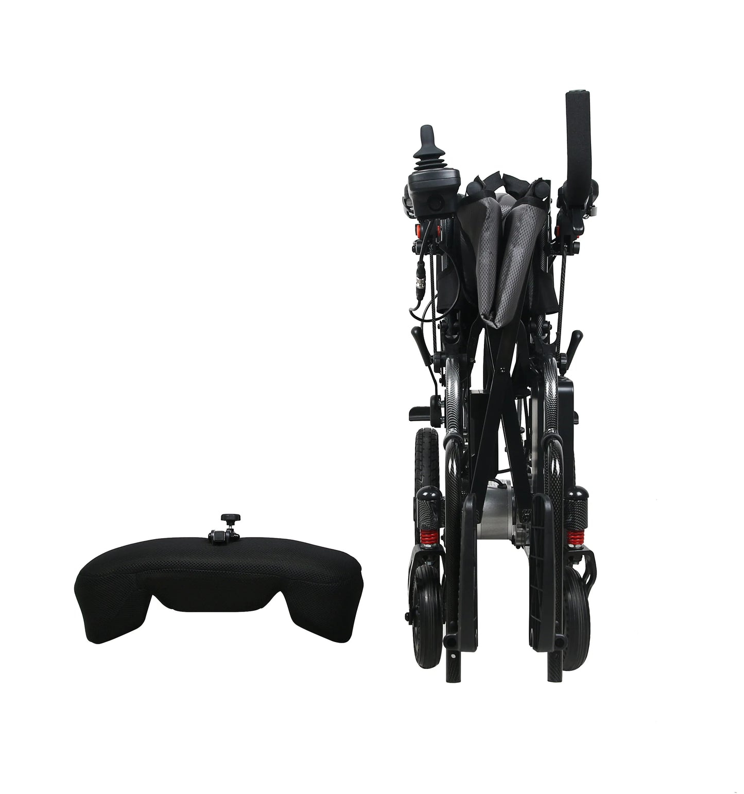 Electric Wheelchair with Reclining Backrest & Adjustable Headrest