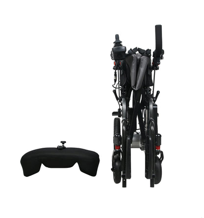 Electric Wheelchair with Reclining Backrest & Adjustable Headrest