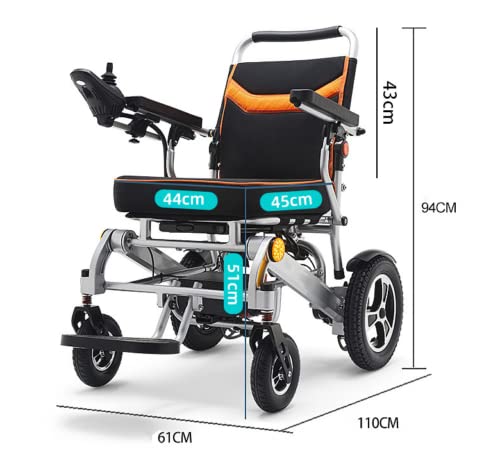 Esleh Super Plus Lightweight Compact Folding Wheelchair with Headrest