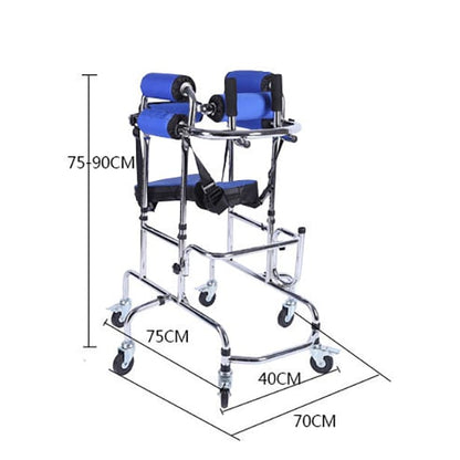 Children Standing Walker Multi-Functional Folding Paralytic Rehabilitation Lower Limb Training Stangding Walker, Standard Walker for Handicap & Disabled Kid's
