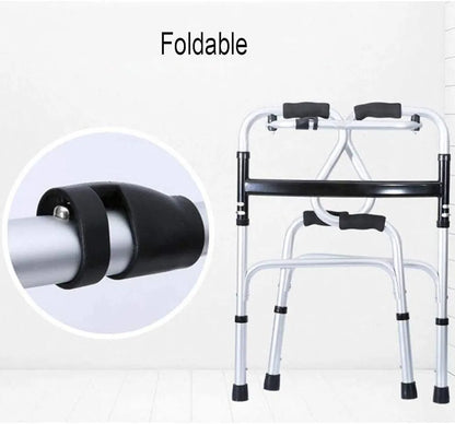 Mobility Kart Multipurpose Aluminium Shower Commode Chair with Foldable Walker