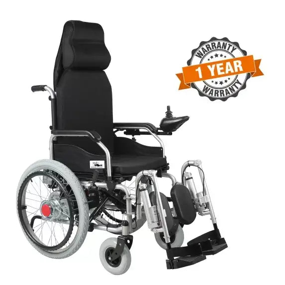 Mobilitykart Reclining Power Wheelchair with Elevating Footrests & Lithium Ion Battery