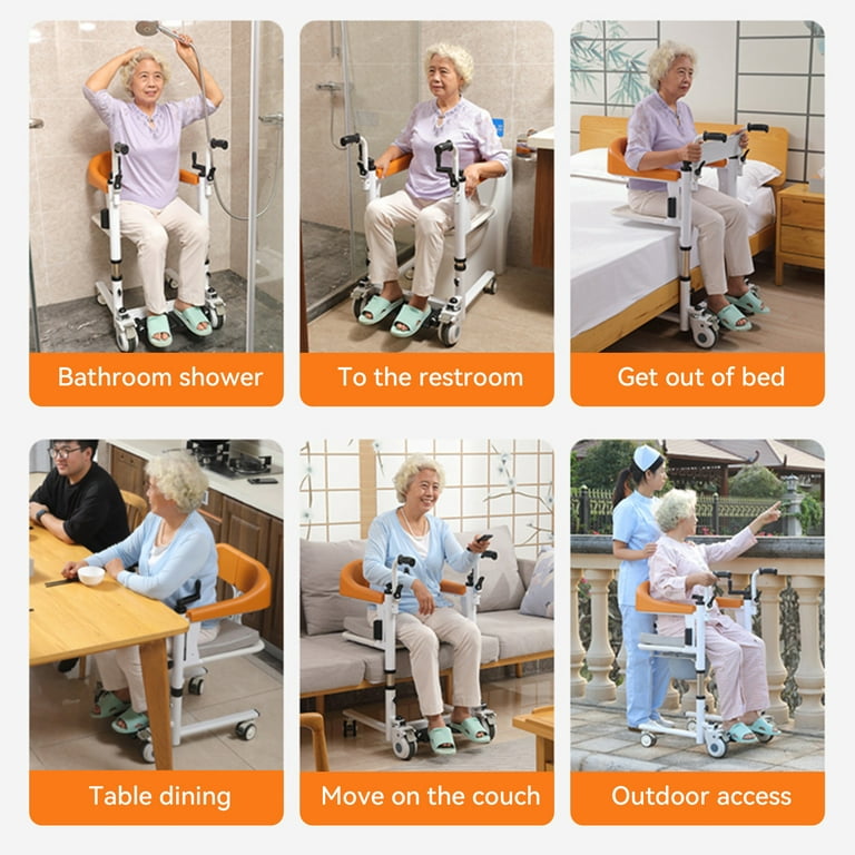 Mobility Kart Patient Lift and Transfer Chair For Narrow Bathroom Door