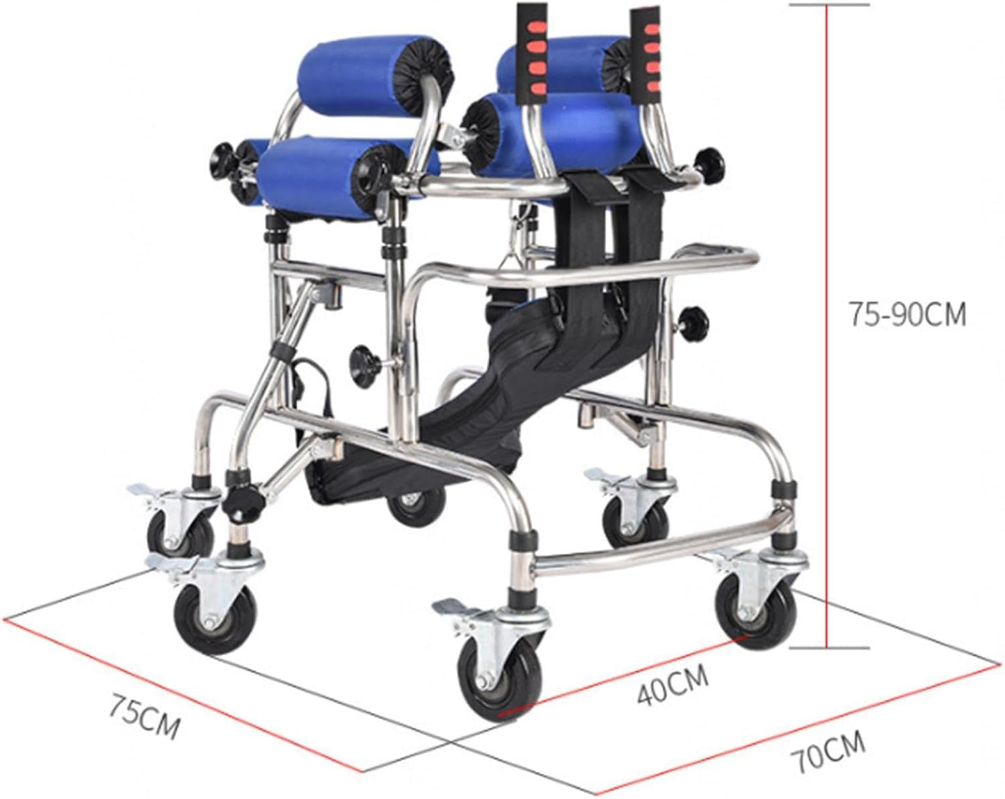 Children Standing Walker Multi-Functional Folding Paralytic Rehabilitation Lower Limb Training Stangding Walker, Standard Walker for Handicap & Disabled Kid's