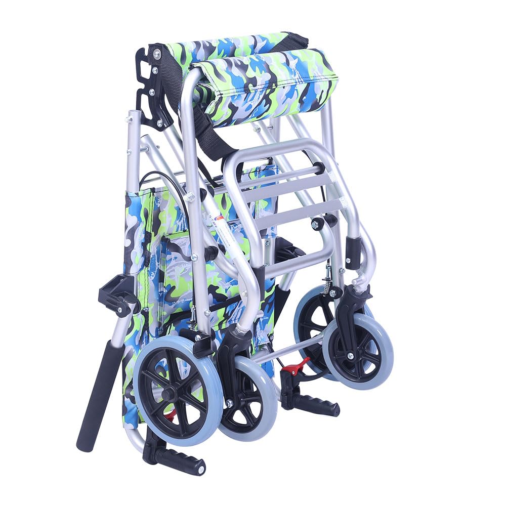 Ultra Lightweight Folding Transit Wheelchair with Carry Bag