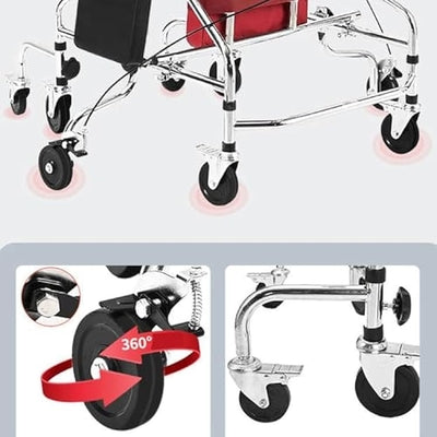 Adult Standing Rollator Walker with Seat For Seniors & Patient