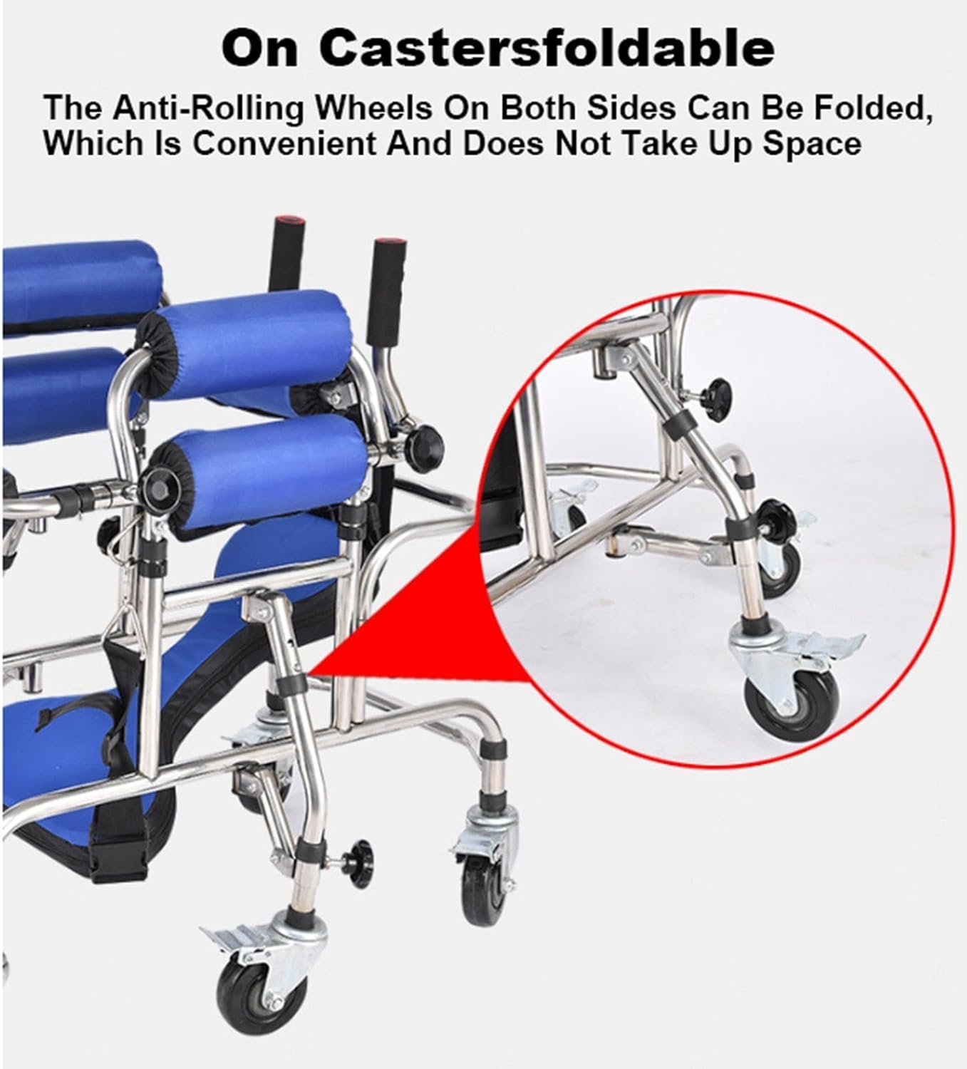 Children Standing Walker Multi-Functional Folding Paralytic Rehabilitation Lower Limb Training Stangding Walker, Standard Walker for Handicap & Disabled Kid's