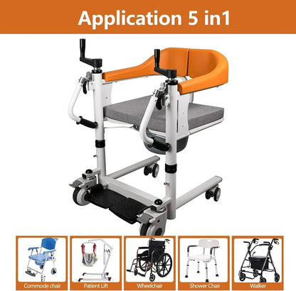 Mobility Kart Patient Lift and Transfer Chair For Narrow Bathroom Door