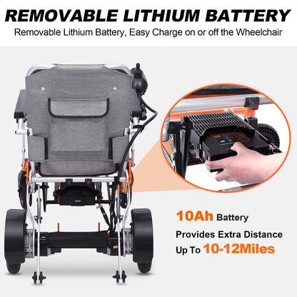 Ultralight Compact Folding Power Wheelchair with Electromagnetic Breaking System