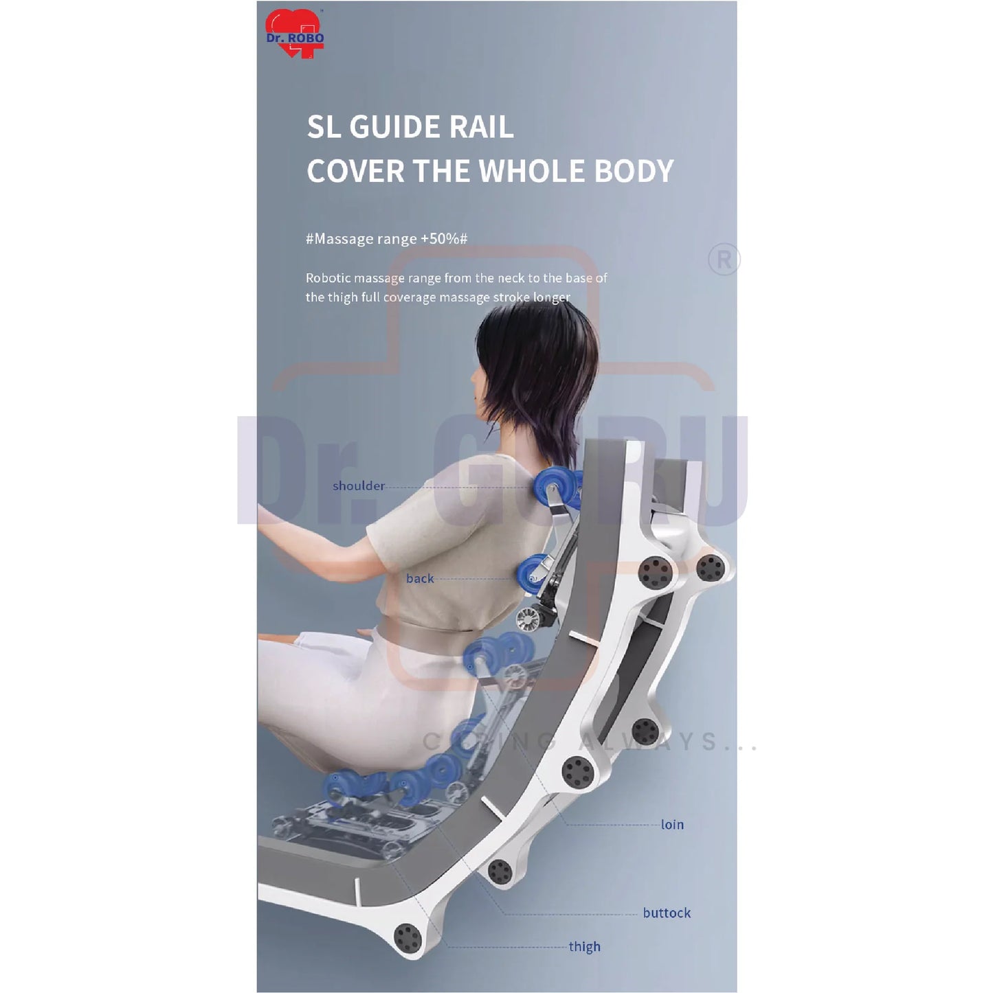 XLMC015 - Extra Luxury Zero Gravity Floating Body Massager | Pedicure | SL Guide Rail Covering whole body | AI Chip Processor