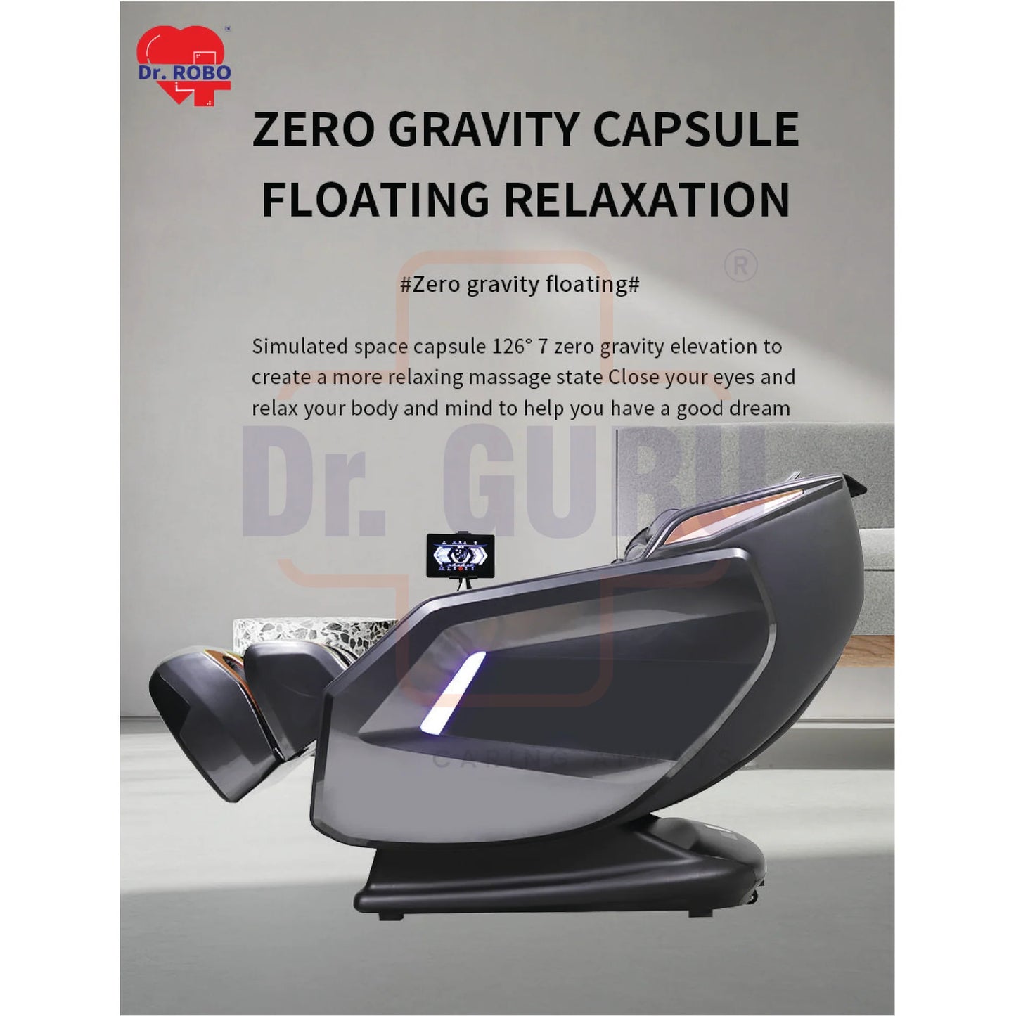 XLMC015 - Extra Luxury Zero Gravity Floating Body Massager | Pedicure | SL Guide Rail Covering whole body | AI Chip Processor