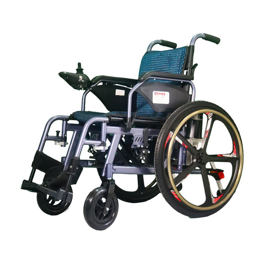 Evox wc 106 Self Propelled Light Weight Aluminum Electric Power Wheelchair with 16 Inch Seat & Lithium Ion Battery