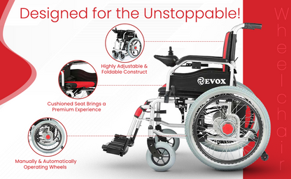 Evox WC 101E Power Wheelchair with Electromagnetic Brake