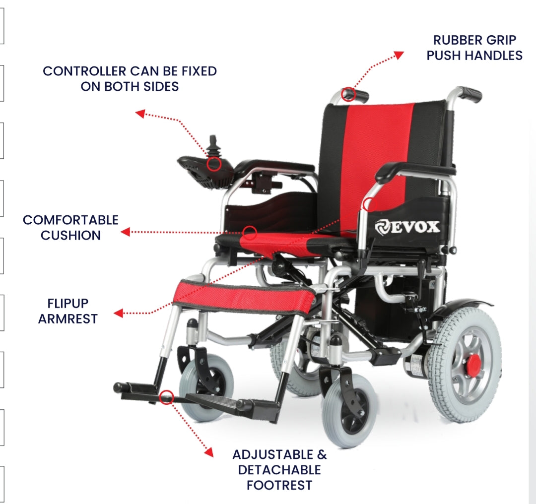 Evox WC 105E Power Wheelchair with Electromagnetic Brake