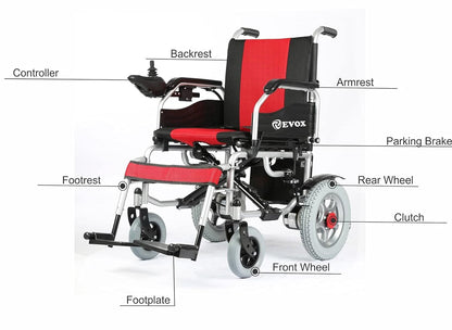 Evox WC 105E Power Wheelchair with Electromagnetic Brake