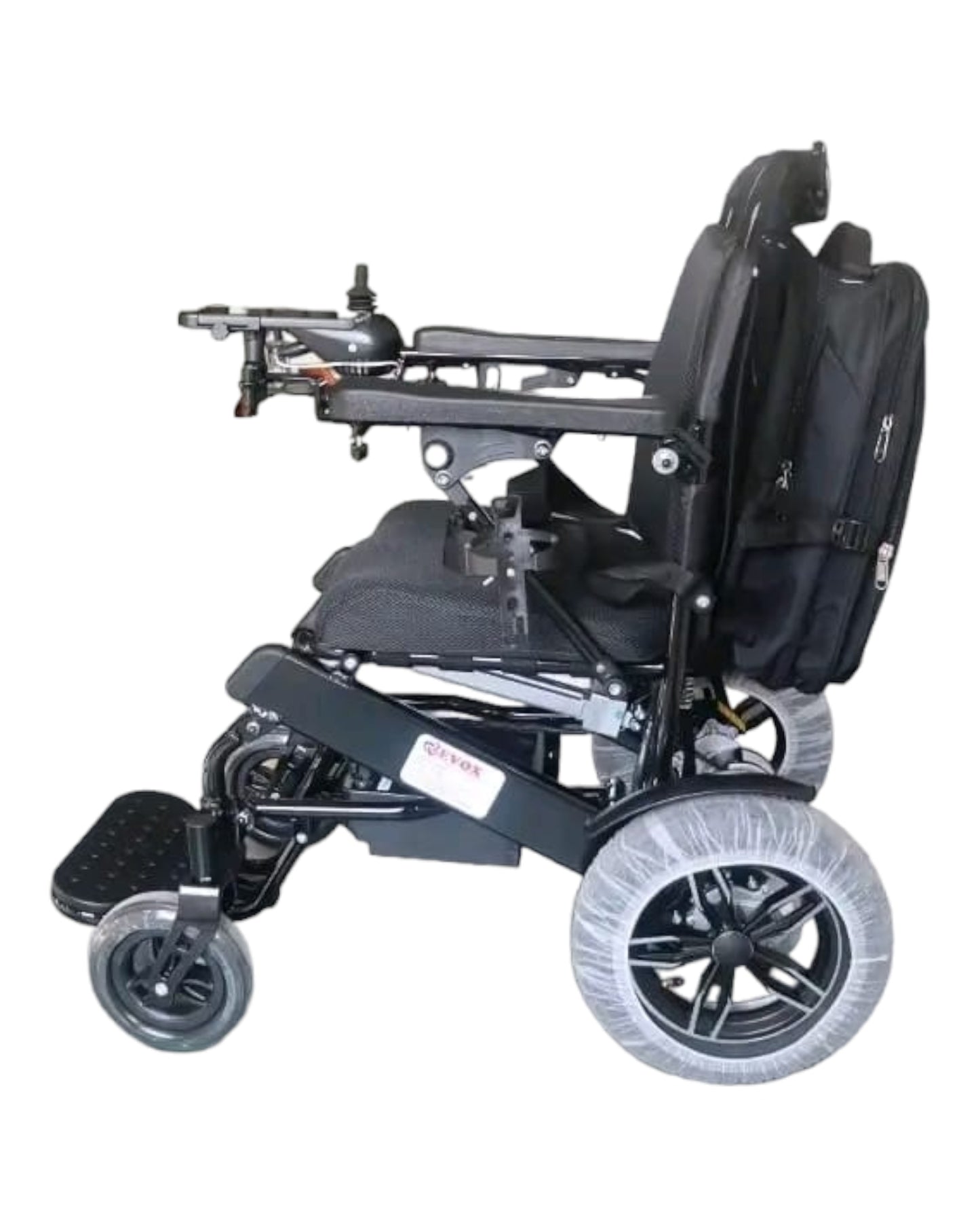 Evox WC 109A Electric Wheelchair Auto Folding with LED Light Cup Holder Phone Holder USB Adapter