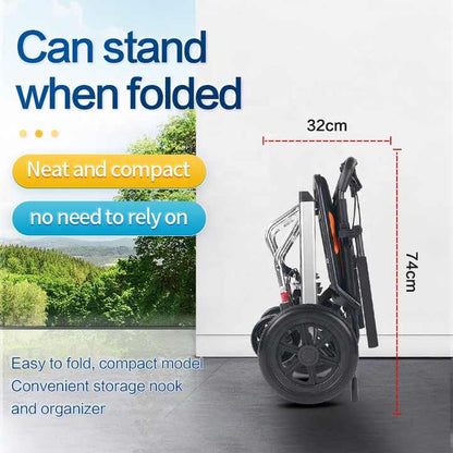 Mobility Kart Light Weight Compact Folding Easy to Carry Wheelchair