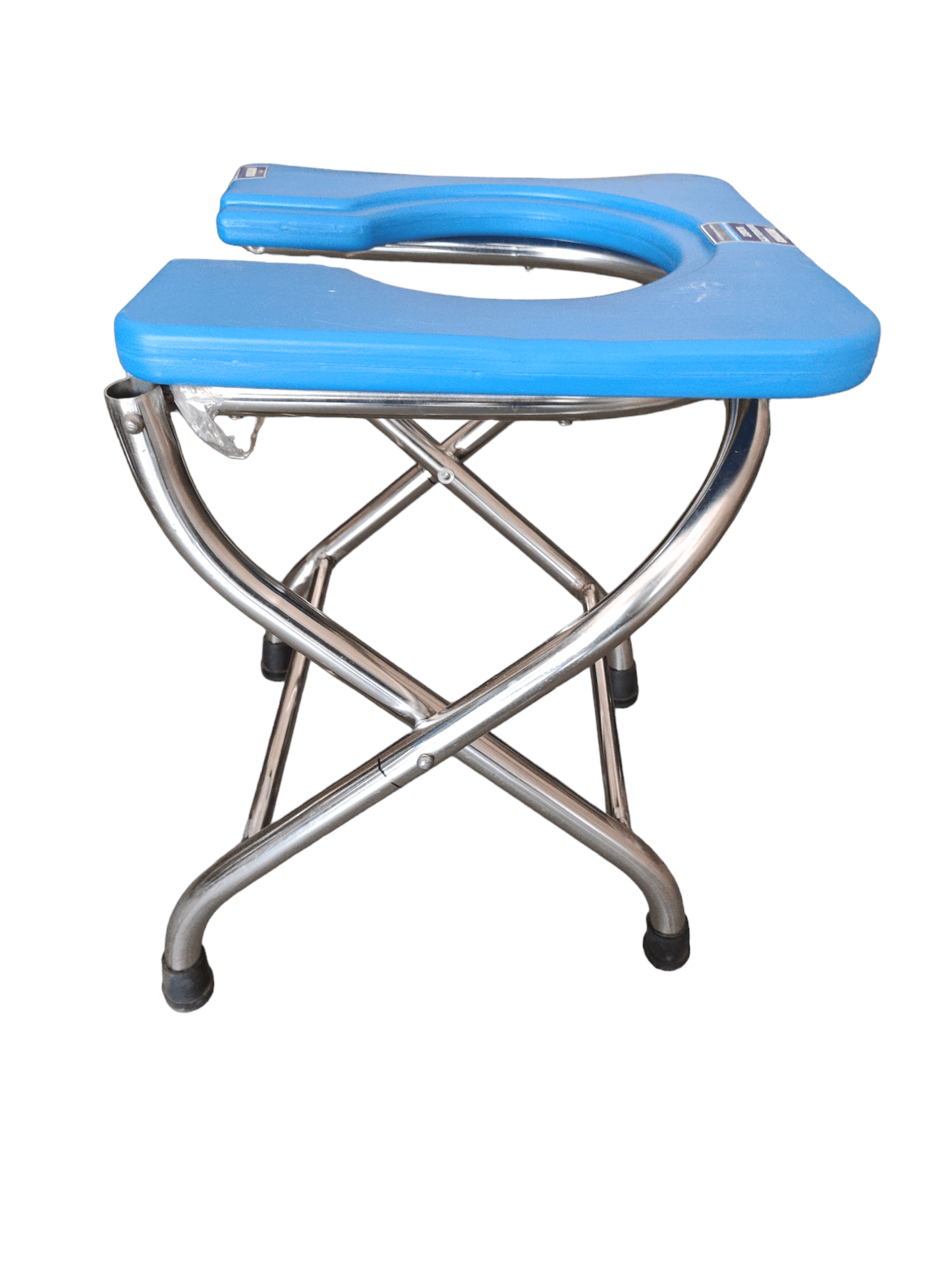 Mobility Kart Stainless Steel SS Folding Comfortable Commode Stool