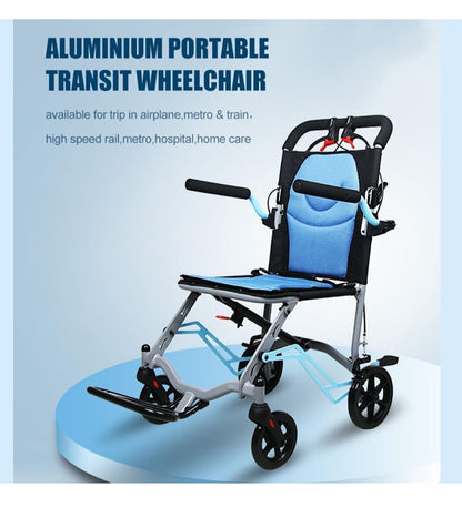 MobilityKart Lightweight Aluminium Portable Transport Airplane Transit Wheelchair