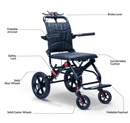 Frido Foldable Travel Wheelchair