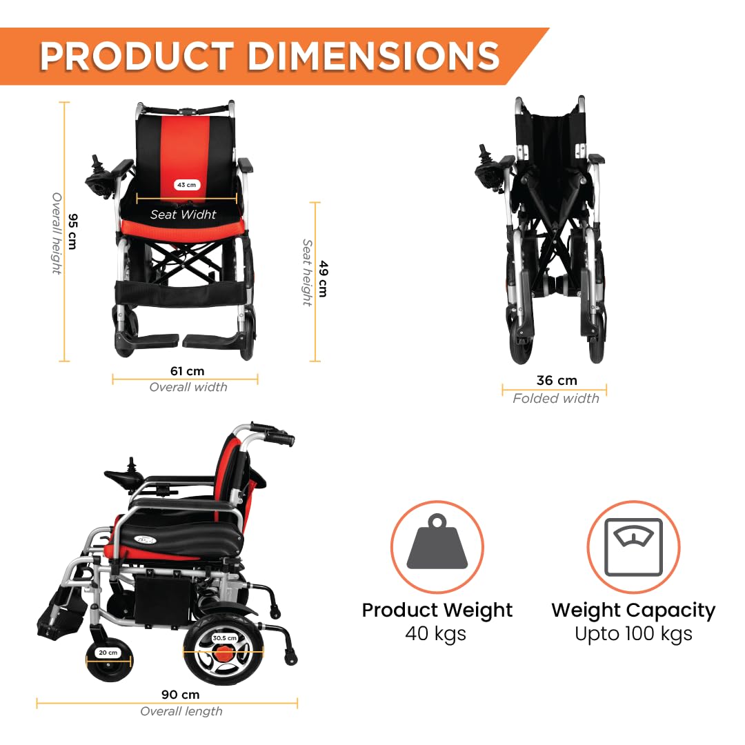 Vissco Zip Lite with Double Battery Power Wheelchair