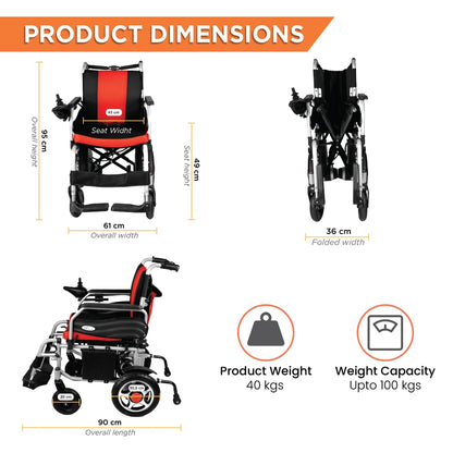 Vissco Zip Lite with Double Battery Power Wheelchair