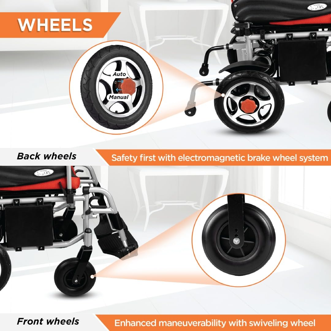 Vissco Zip Lite with Double Battery Power Wheelchair