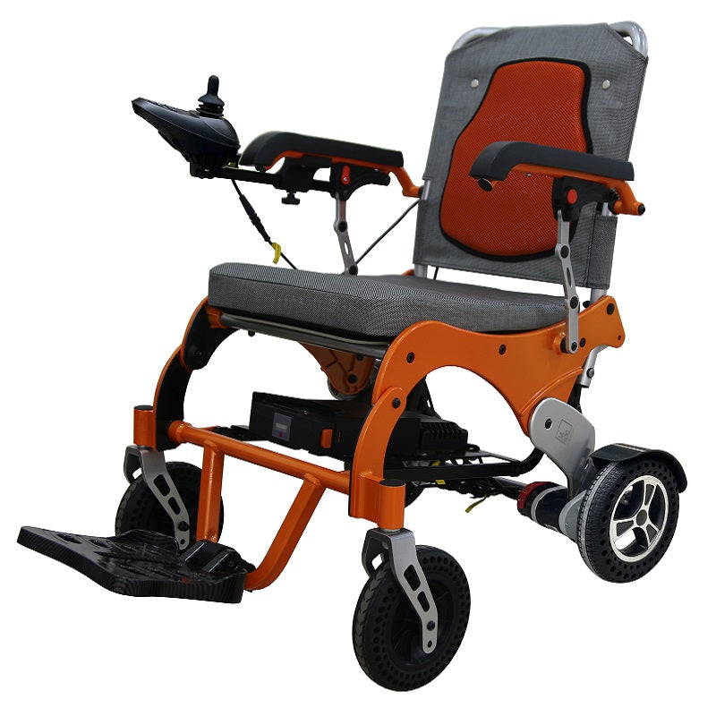 Ultralight Compact Folding Power Wheelchair with Electromagnetic Breaking System