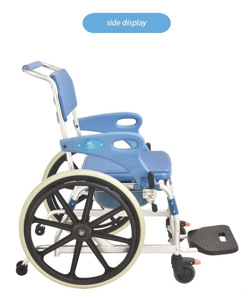 Multipurpose 3 in 1 Self Propelled Rolling Bathroom Wheelchair