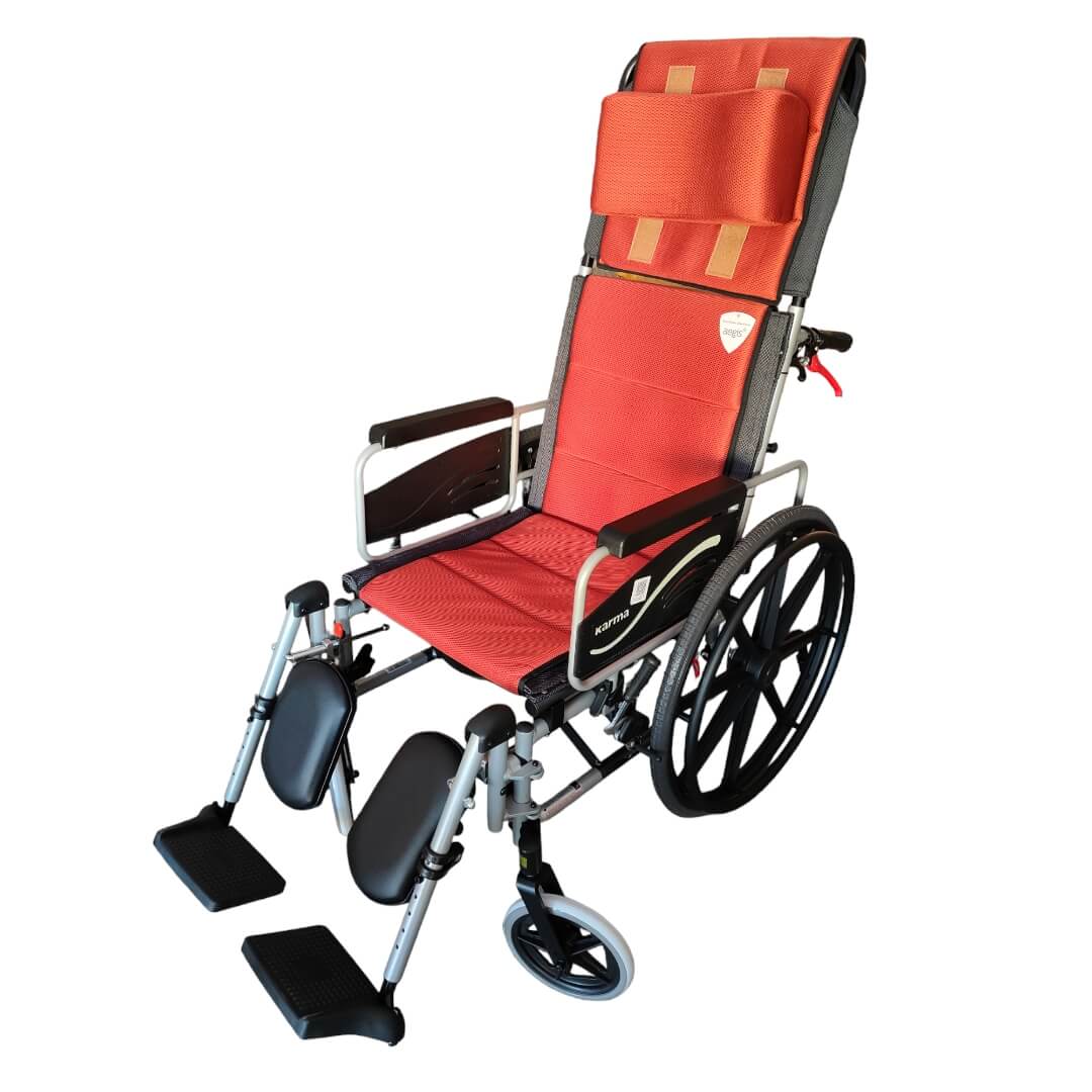 Karma KM 5000 F24 Premium Imported Aluminium Foldable Reclining Wheelchair