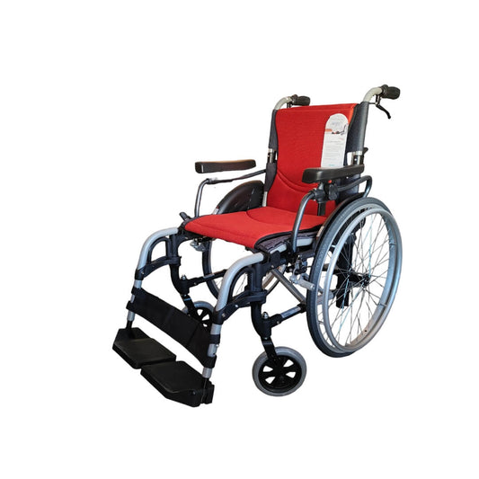 Karma S Ergo 305 Ultra Light Weight Wheelchair with Flip-Up Armrest Detachable Footrests & Removable Big Wheels