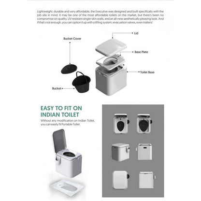 Supremo Portable Toilet For Patient, Seniors, Handicap & Pregnant Lady