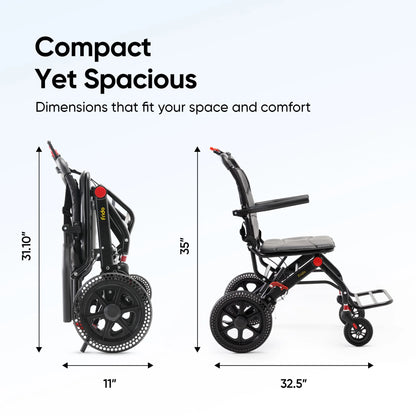 Frido Foldable Travel Wheelchair