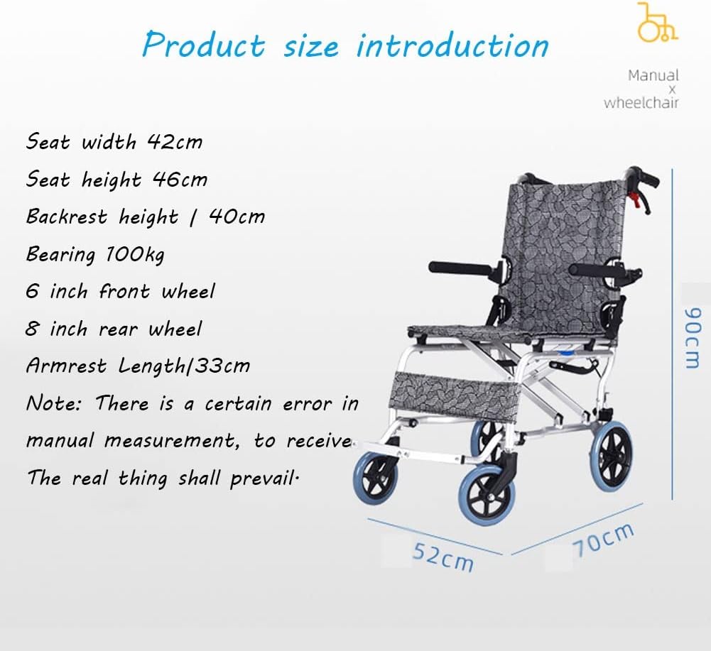 Ultra Lightweight Compact Folding Transit Wheelchair with Traveling Bag Grey