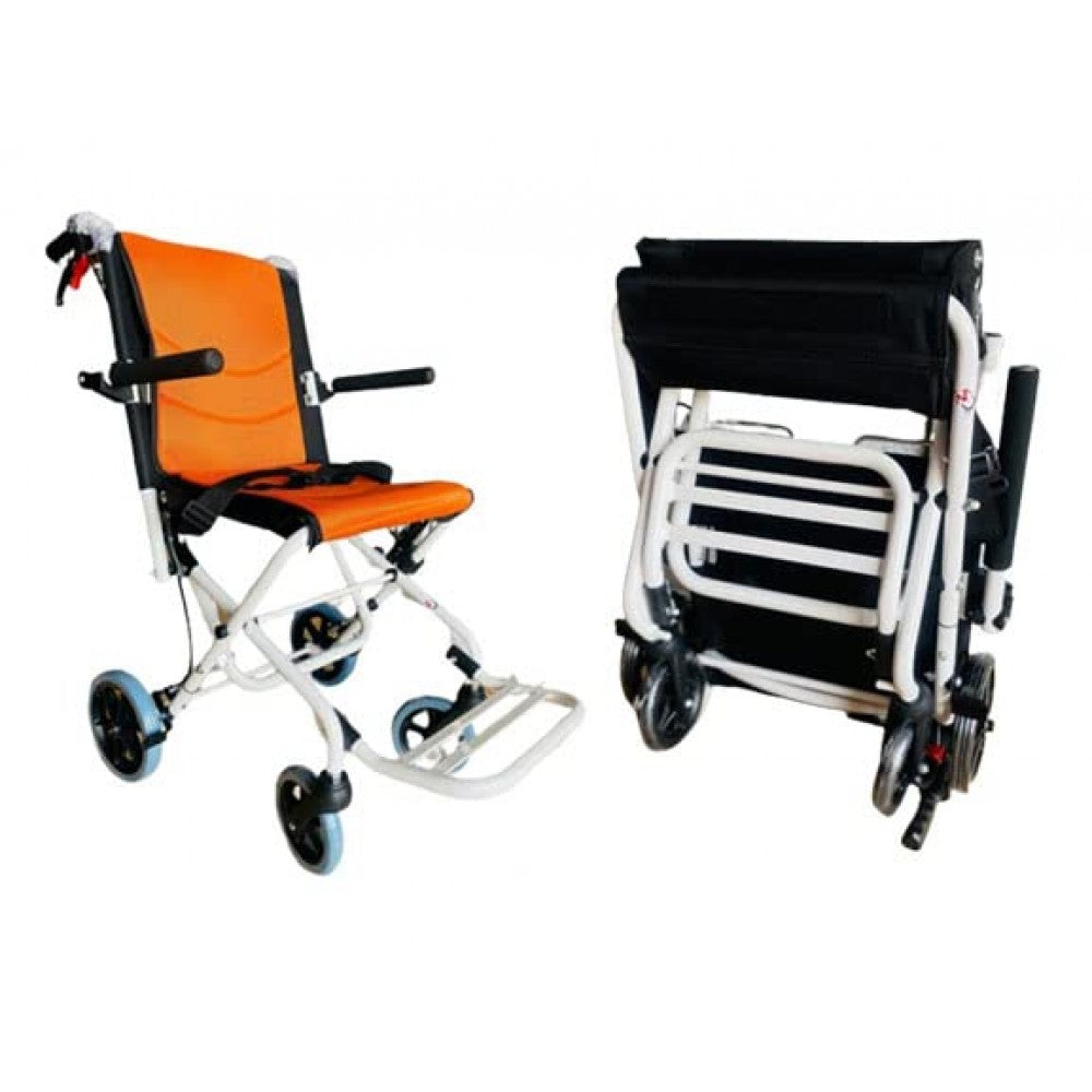 Ultra Lightweight Folding Transit Wheelchair with Carry Bag