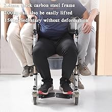 Mobility Kart Patient Lift and Transfer Chair For Narrow Bathroom Door