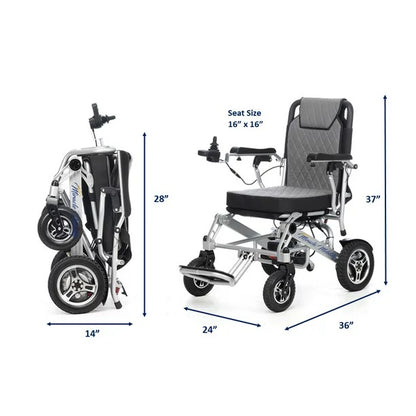 Esleh Travel Ultra Lightweight Easy to Carry Foldable Power Wheelchair