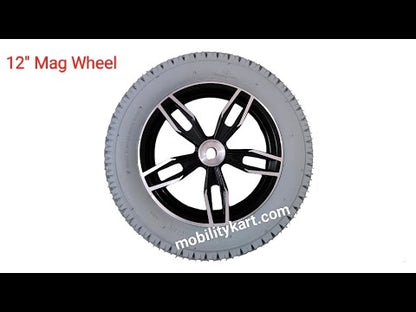 Rear Mag Wheels For Evox Power Wheelchair WC 104R Reclining Power Wheelchair