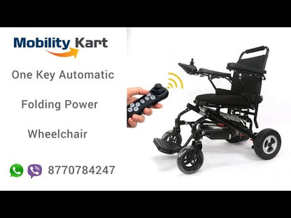 Mobility Kart One Key Automatic Folding Ultra-Lightweight Power Electric Wheelchair with Wireless Remote & Electromagnetic Brakes